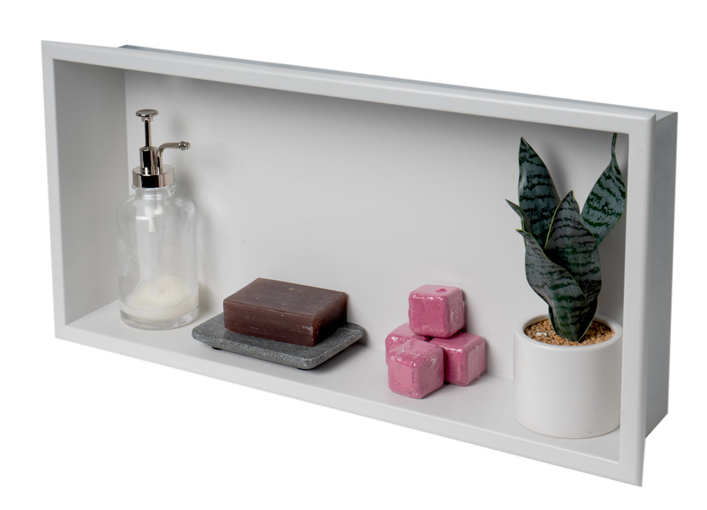 Acrylic Shower Shelf Inclined Bathroom Wall Shelves Adhesive