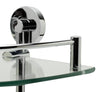 Polished Chrome Corner Mounted Double Glass Shower Shelf Bathroom Accessory Accessories Alfi 