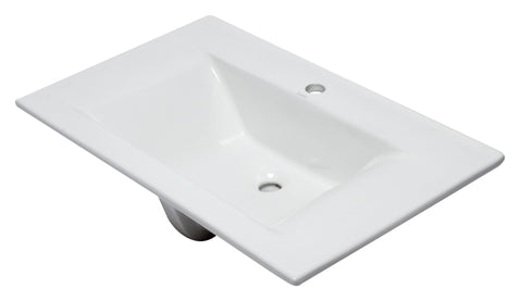 White Ceramic 32"x19" Rectangular Drop In Sink Sink Alfi 