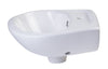 White Small Porcelain Wall Mount Basin with Overflow Sink Alfi 