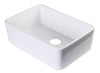 24 inch White Single Bowl Fireclay Undermount Kitchen Sink Sink Alfi 
