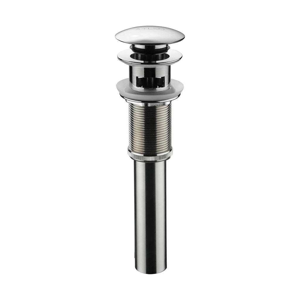 Pop-up Umbrella Drain, with overflow - Brushed Nickel Parts/Hardware Ryvyr 