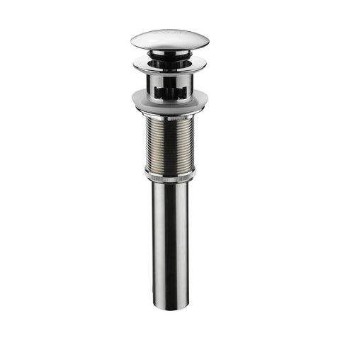 Pop-up Umbrella Drain, with overflow - Brushed Nickel Parts/Hardware Ryvyr 