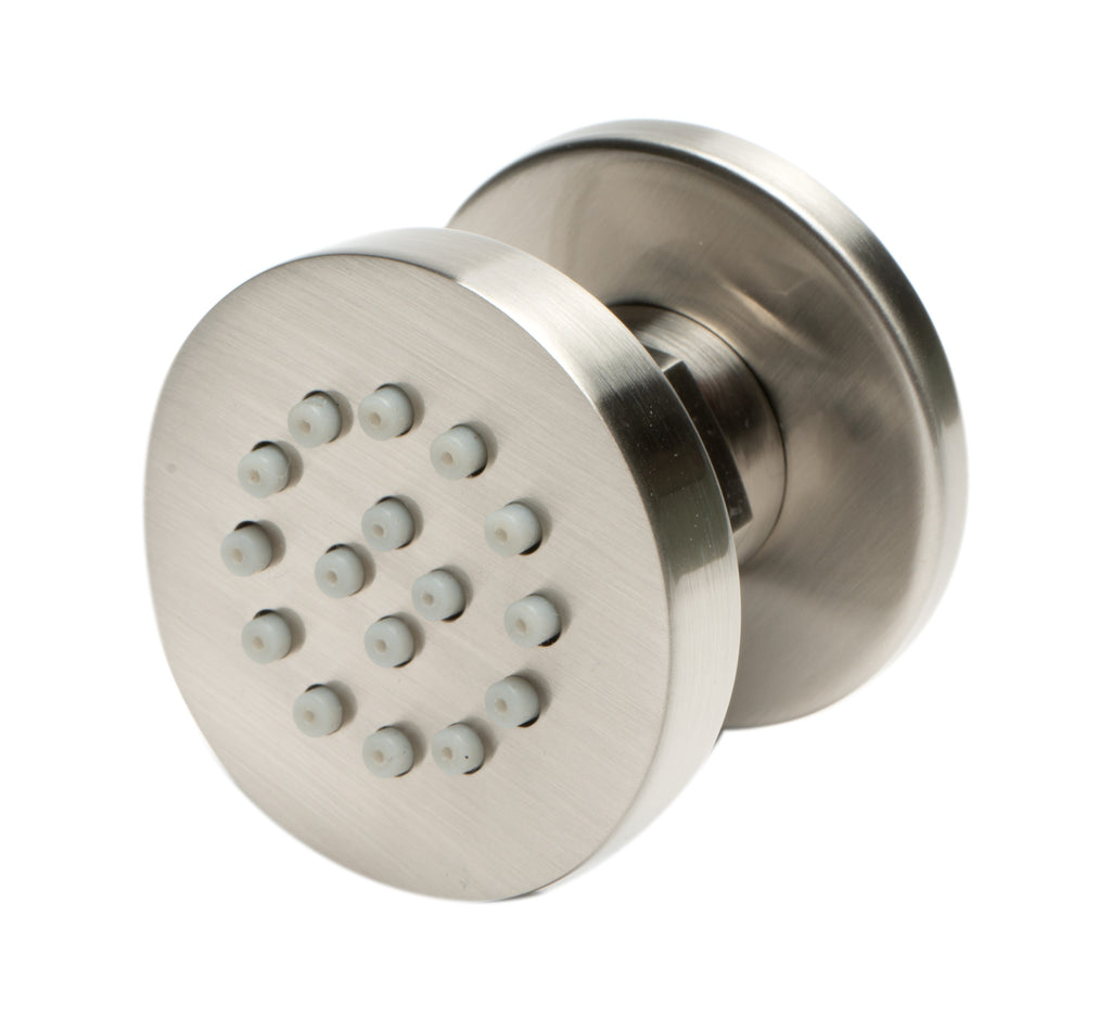 Brushed Nickel 2" Round Adjustable Shower Body Spray