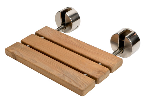 16 Inch Folding Teak Wood Shower Seat Bench