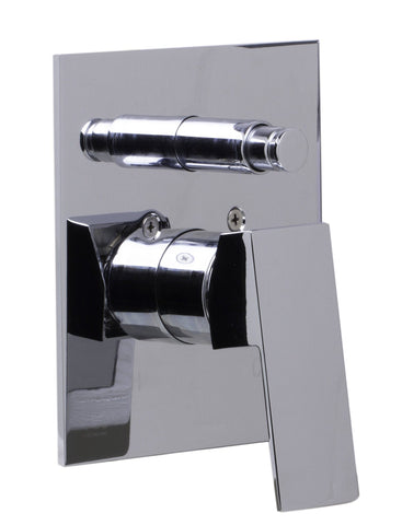 Polished Chrome Shower Valve Mixer with Square Lever Handle and Diverter Faucets Alfi 