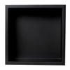 12" x 12" Black Matte Stainless Steel Square Single Shelf Bath Shower Niche