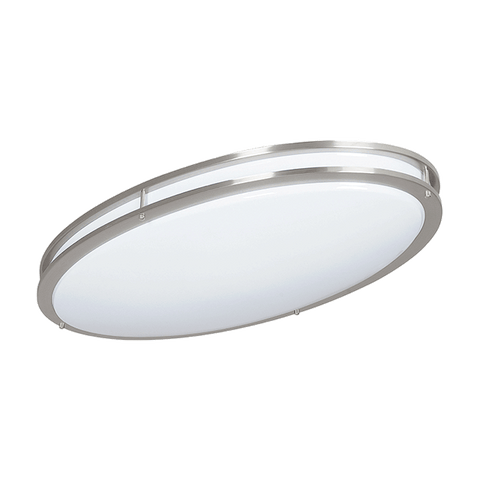 32 In LED Oval Ceiling Mount - Bright Satin Nickel