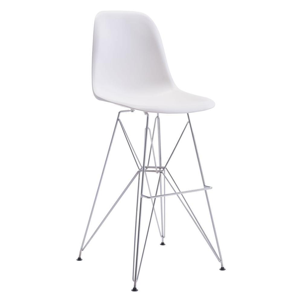 Zip Bar Chair White Furniture Zuo 