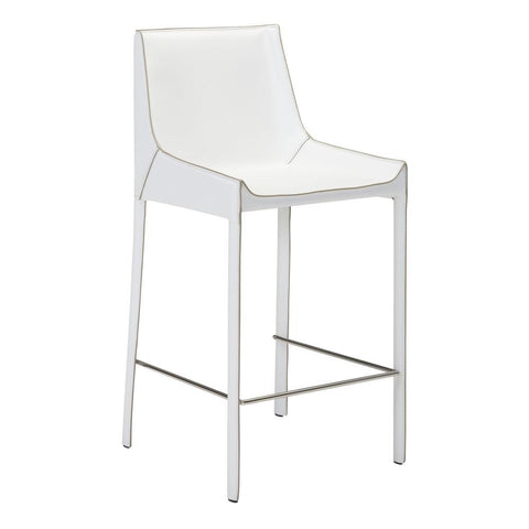 Fashion Bar Chair White Set of 2 Furniture Zuo 