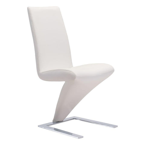 Herron Dining Chair White Set of 2 Furniture Zuo 