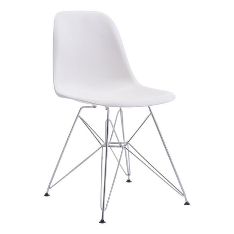 Zip Dining Chair White Furniture Zuo 