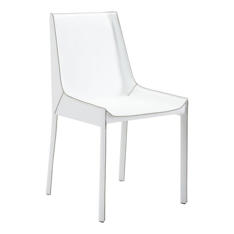 Fashion Dining Chair White Set of 2 Furniture Zuo White 