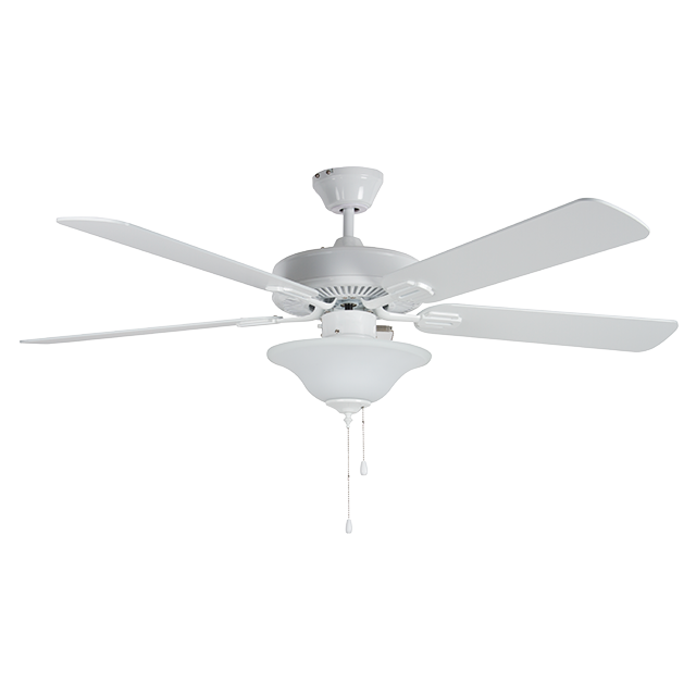 52 In LED Heritage Design 5 Blade Fan - White