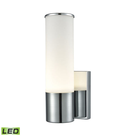 Maxfield 1 Light LED Wall Sconce In Chrome And Opal Glass Wall Sconce Elk Lighting 
