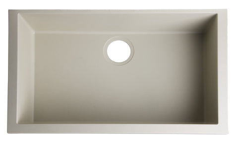 Biscuit 30" Undermount Single Bowl Granite Composite Kitchen Sink Sink Alfi 