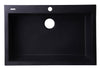 Black 30" Drop-In Single Bowl Granite Composite Kitchen Sink Sink Alfi 
