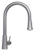 Solid Brushed Stainless Steel Pull Down Single Hole Kitchen Faucet Faucets Alfi 