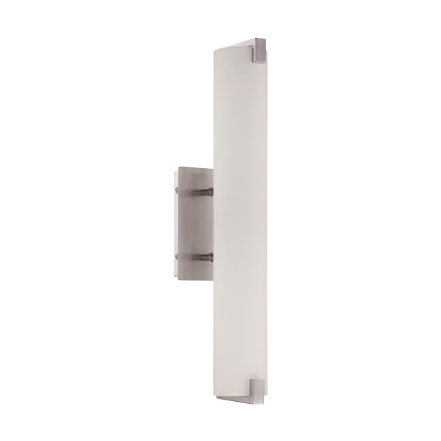 Two Light Wall Sconce - Bright Satin Nickel