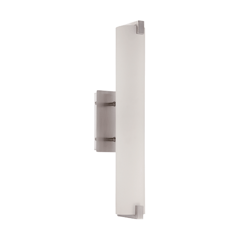 Two Light Wall Sconce - Bright Satin Nickel