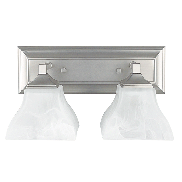 Two Light Vanity - Bright Satin Nickel