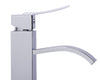 Tall Polished Chrome Tall Square Body Curved Spout Single Lever Bathroom Faucet Faucets Alfi 