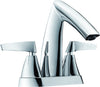 Polished Chrome Two-Handle 4'' Centerset Bathroom Faucet