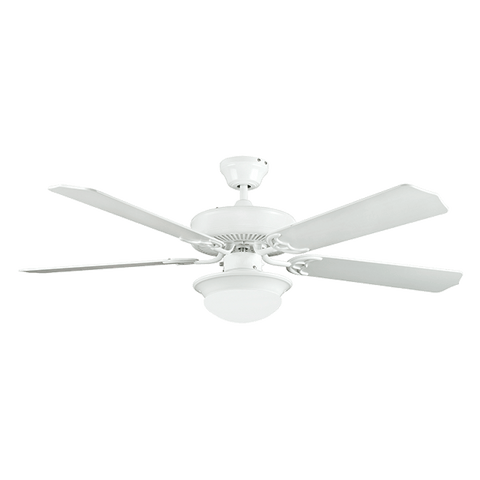 52 In LED Heritage Fusion 5 Blade Fan - White
