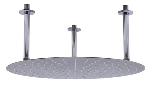 20" Round Brushed Solid Stainless Steel Ultra Thin Rain Shower Head Faucets Alfi 