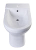 White Ceramic Bathroom Bidet with Elongated Seat Hardware Alfi 