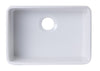 24 inch White Single Bowl Fireclay Undermount Kitchen Sink Sink Alfi 