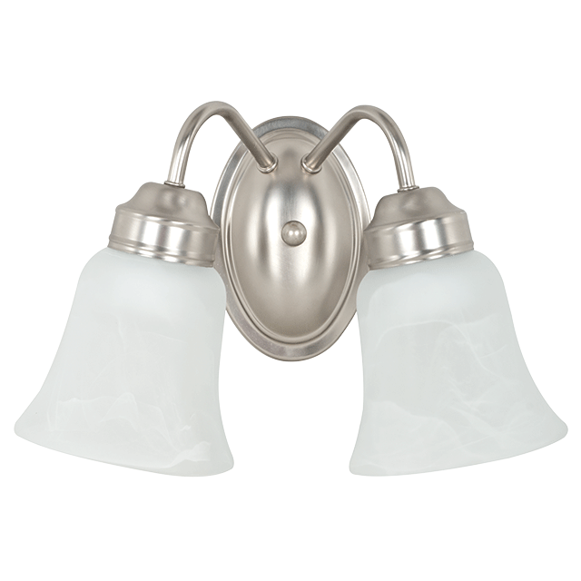 Two Light Wall Sconce - Satin Nickel