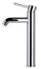 Tall Polished Chrome Single Lever Bathroom Faucet Faucets Alfi 